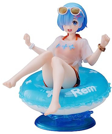 Tongyundacheng Rem Figur 10cm Badeanzug Bikini Ver. PVC Re 0 Anime Figur Sitzposition Rem Figur Desktop Dekoration Sammlerstück Ornament