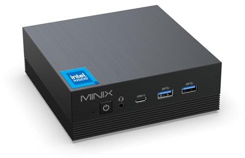 MINIX Z150-Aero Mini PC, Intel N150 (Upgraded N100), 16GB DDR4, 512GB PCIe 3.0 NVMe SSD Micro Mini Computer, 4K Triple Display/1GB+2.5G Dual LAN/USB-C/WiFi 5/BT5.1/Vesa Mount/Auto Power On