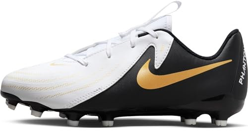 Nike Phantom Gx II Academy, Scarpe da Calcio, White Black Mtlc Gold Coin, 34 EU
