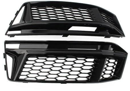 DAVBIR Auto-Frontgrill 1 Paar Auto-Frontstoßstange-Nebelscheinwerfer-Kühlergrill-Abdeckung Für Audi A4 S4 B9 S-Linie 2016 2017 2018 Honeycomb Mesh Nebelscheinwerfer-Grill Frontstoßstangengrill