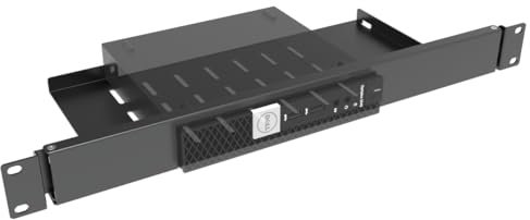 JINGCHENGMEI Mini Rack Mount for Dell OptiPlex Micro Form Factor Case-1U Hinged Server Rack Shelf with Easy Access Network Connections in 19-inch Network Cabinet or Server Rack