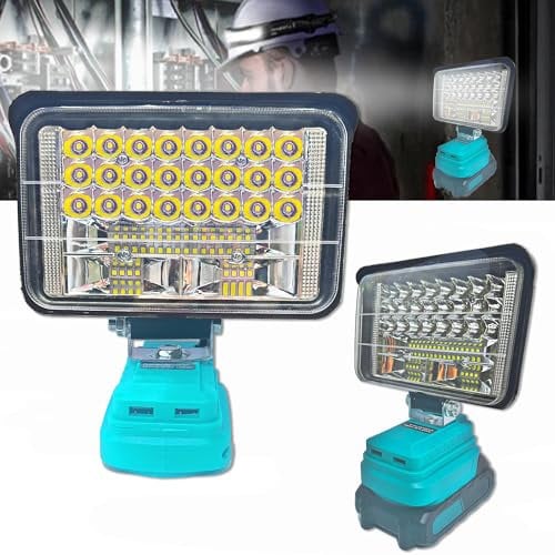 byczone 60W Cordless LED Work Light for Makita Battery, Makita-60w-LED
