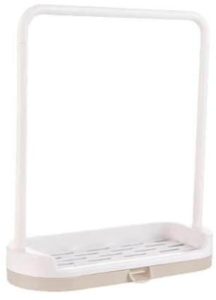 Joberio Sink Holder For Kitchen - Sponge Drain Shelf Dishcloth Stand - Dish Cloth Hanger Towel Rack Sponge Drain Shelf with Drain Tray