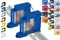 Supporto per guida Single per 18 Shellys: 1 Gen3,1PM Gen3,2PM Gen3,i4 Gen3,Plus 1,Plus 1PM,Plus 2PM,Plus i4,Plus 0-10V Dimm,Wave 1,Wave 1PM,Wave 2PM,Wave Shutter,Wave i4 (2x Blu)