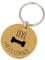 FELLSOCKE Personalisierte Hundemarke aus Edelstahl - 25mm | 30mm, Individuell gravierbar, Robuste Tiermarke, Dogtag Anhänger Hunde, Pferde, Katzen & Welpen (Goldfarben, 25 mm)