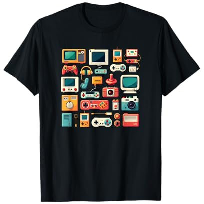Retro Gadgets Divertido Clásico Retro Video Juego Regalo Para Jugadores Camiseta