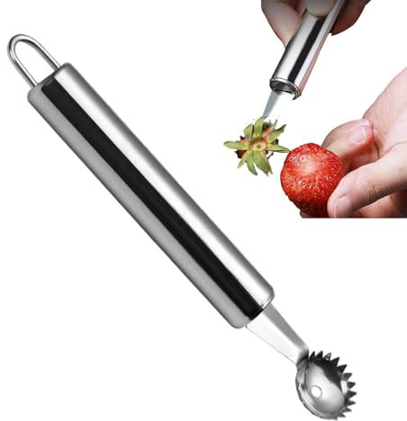 Tomatenstielentferner | Tomaten-Stielentferner, Edelstahl-Entkernungswerkzeug für Tomaten, Kirschen, Ananas, Erdbeeren, Küchen-Kochwerkzeug