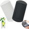 2Pcs Small Ice Cube Tray, 160 Grids Small Ice Cube Tray, Silicone Ice Cube Mold, Reusable ice Cube Tool, for Freezer Baby Food, Whiskey, Cocktails, Milk and Juice (Black+White)