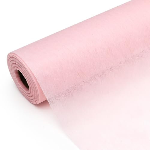 Yuragim Chemin de Table Rose, Chemin Table en Non-Tissé Moderne 30cmx25m Ruban de Table, Nappe décorative pour Anniversaires Mariages Fêtes Noël Décoration de Table Élégante et Facile à Personnaliser
