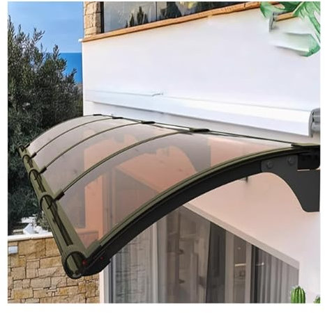 HOFUNTRE Outdoor Window Rain Shelter，Front Door Canopy Outdoor Awning，The Gutter Is Designed To Drain Quickly And Has An Arched Structure To Resist Falling Objects.(100 * 80cm/39.4 * 31.5in)