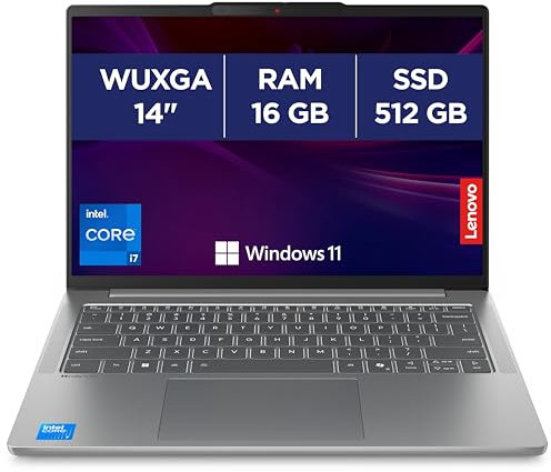 Lenovo IdeaPad Slim 5 14IRH10 - Ordinateur Portable 14'' WUXGA (Intel Core i7-13620H, RAM 16Go, SSD 512Go, Intel UHD Graphics, Windows 11 Home) Clavier AZERTY Français - Gris