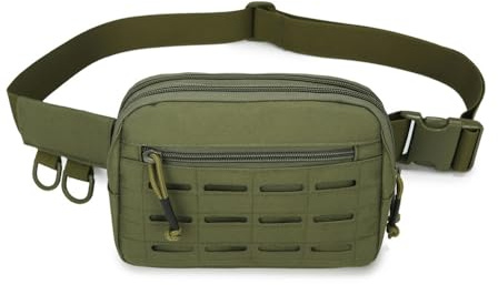 Taktische Bauchtasche, Molle Kleine Gürteltasche für Herren, Wasserdicht Hüfttaschen mit verstellbarem Gürtel für Reisen, Spazierengehen, Laufen, Wandern, Radfahren