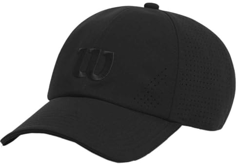 Wilson Unisex Active Perforierte Kappe Cap, Schwarz, S-M EU
