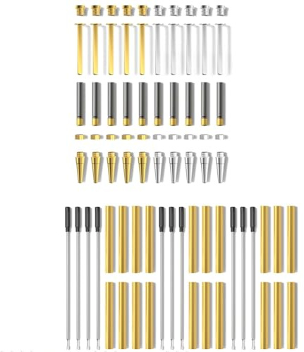 ClAZTyict Twist Pen Kit - 10 Pack Premium Slimline Pen Turning Supplies - Copper, Fine Point, Ballpoint Pen - DIY Woodturning Kit
