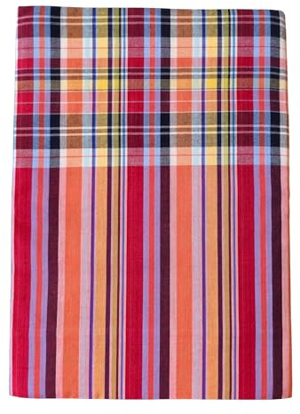 Longway-Buddha Herren Sarong 90 x 200 cm aus Baumwolle - Thai Wickelrock und Strandtuch - Unisex Bademode, auch als Schal tragbar