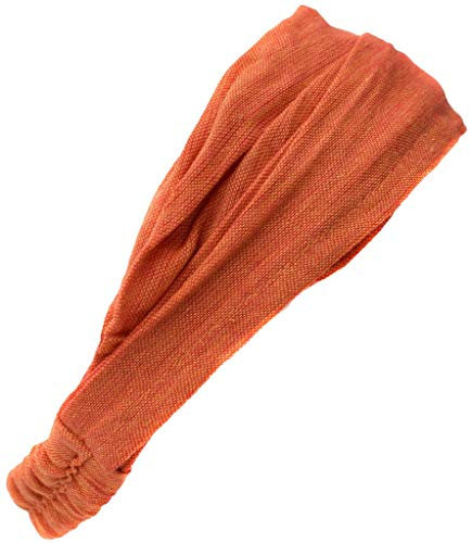 Gheri Elastisches Hippie-Bandana-Stirnband aus Baumwolle, einfarbig, Einfaches Orange