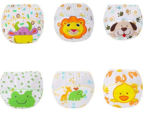 XM-Amigo - Mutande per Bambini, riutilizzabili, Confezione da 6 Pezzi, Unisex, per Passaggio da Pannolino a Mutande, Taglia 12-24 Mesi，Etichetta:90