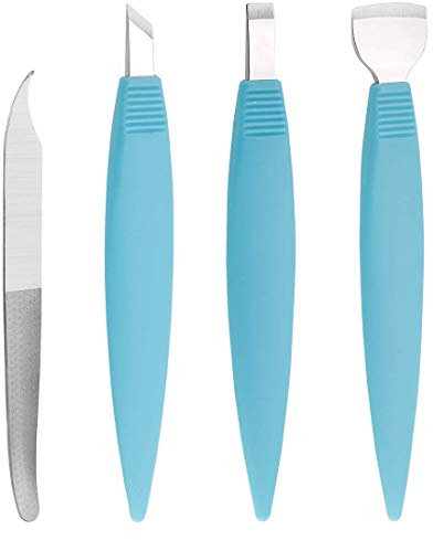 4 Stück Pediküre Rasierer Set Fußpflege Kit Edelstahl Professionelle Rasierer Hornhaut abgestorbene Haut Entferner Werkzeug