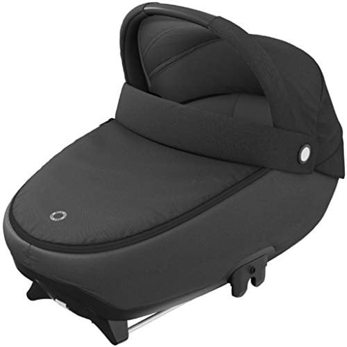 Maxi-Cosi Jade Babywanne, sichere Babywanne mit ISOFIX Installation im Auto, komfortabler Kinderwagenaufsatz, geeignet ab Geburt bis ca. 6 Monate (max. 9 kg oder 40 bis 70 cm), Essential Black