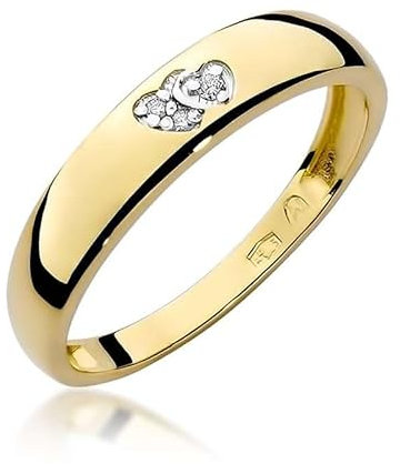 Lumari Gold - Damen Solitär Versprechen Ring Verlobungsring Damen Ring Gold 585 Echtgold 14k Gold mit natürlichem Diamanten Gemstone Gelbgold - Ringe Frauen - Hochwertiges Geschenk