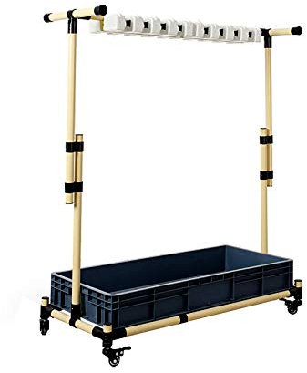 QSJY Colgador de Escobas y Fregonas Remolques móviles, escobas y remolques, remolques húmedos, vehículos de Limpieza Colgantes, Jardines/armarios/escuelas/hoteles, etc.