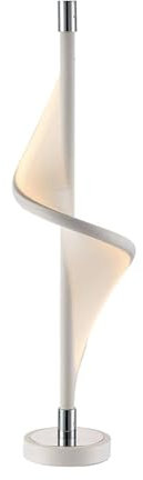 Lucande LED Tischlampe 'Edano' dimmbar (Modern) in Weiß aus Textil u.a. für Wohnzimmer & Esszimmer (1 flammig,) - Tischleuchte, Schreibtischlampe, Nachttischlampe, Wohnzimmerlampe