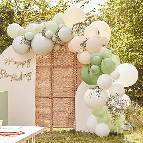Ginger Ray Ballon-Bogen-Girlande, Party-Hintergrund-Set, Salbeigrün, 75 Latex-Luftballons