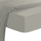 Pizuna Baumwoll-Spannbettlaken mit Fadenzahl 800 Silber 150x200, 100% langstapeliges Baumwoll-Spannbettlaken, Mako-Satin-Gewebe-Bettlaken ideal für MatratzengröÃŸen 135x200cm, 140x200cm & 145x200cm