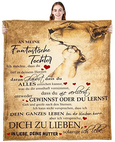 Personalisierte Weiche Decke Für Meine Tochter - Superweiche Flanelldecke Reisedecke Geschenk Für Geburtstag Abschlussfeier Weihnachten (80“X 60, Tochter (Mutter) 2)