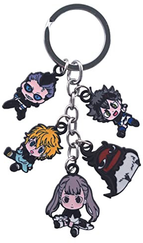 Amasukami Anime Charaktere Nero Schlüsselanhänger Noell Silva Schlüsselanhänger Luck Voltia Schlüsselanhänger Magna Swing Schlüsselanhänger Asta Schlüsselanhänger Secre Swallowtail Schlüsselanhänger