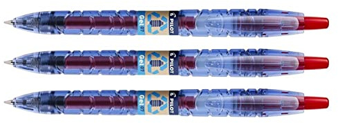 Pilot Pack of 3 B2P Gel Ink Ballpoint Pens Medium Point Redaa