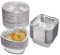 Olymajy barquette aluminium, plat aluminium jetable, pain et muffins dans des plateaux en aluminium sans couvercle, en forme de cœur (carré/rond) Récipients portables pour aliments (60 pièces)