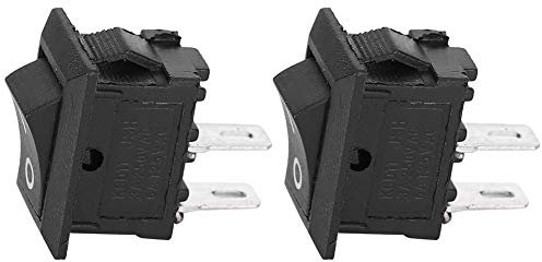 Raguso P Acid 20 Piezas Interruptor Basculante de 2 Pines Encendido Apagado 2 Posiciones KCD11 Accesorios para Electrodomésticos Negro 10X7X1