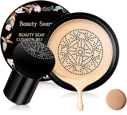 Pilzkopf Luftkissen CC Creme Foundation Cover Concealer Make-up Feuchtigkeitsspendende aufhellende Pigment Liquid Foundation, sogar Hautton Make-up Basis BB (Nackt)