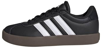 adidas Unisex Kinder VL Court 3.0 Shoes, Core Black/Cloud White/Gum, 33 EU