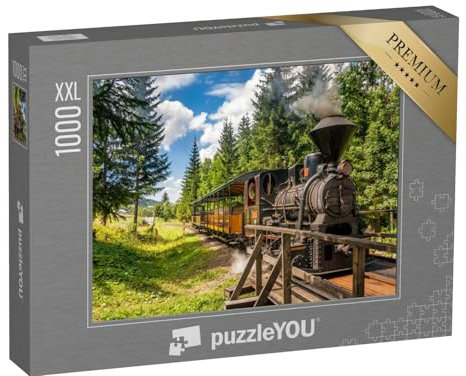 Puzzle 1000 Teile XXL „Historische Dampflokomotive in der Slowakei“ – aus der Puzzle-Kollektion Lokomotive