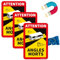 Toter Winkel Aufkleber Frankreich - Angles Morts Magnet Wohnmobil und Bus - magnetschild auto 17 x 25 cm - Wohnmobil Aufkleber Warntafel