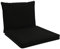 POKAR Loungekissen Stuhlkissen für Stuhl Rattanmöbel Gartenmöbel Kissen, 2er Set (1x Sitzkissen 70x70x5 cm + 1x Rückenlehne 70x40x15 cm), Schwarz