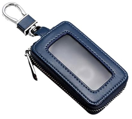 Funda de Piel para Mando a Distancia con Cierre de Metal Plateado