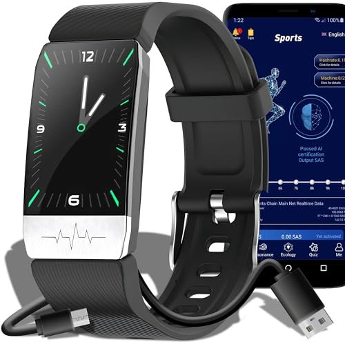 Retoo Smartwatch mit Telefonfunktion Anzeige 1,14 für Damen Herren Voll Touchscreen Fitnessuh Ortungsgerät Bluetooth Anrufe Sportuhr für Android