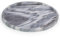 EHC Natural Marble Bathroom Vanity Tray - Decorative Round Grey Tray, 26 x 26 x 1 cm - Countertop Sink Storage Organiser for Cosmetics, Perfume & Home Decor