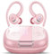 Csasan Wireless Earbuds, Bluetooth 5.3 Headphones with ENC Noise Canceling Mic, 3D Stereo Wireless Earphones, 48H LED Display Ear buds with Earhooks, IPX7 Waterproof for Sport/Running/Gym/Pink