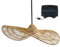 Suspension solaire MARBELLA SOLAR en jute naturel avec câble hybride secteur et solaire 5m de longueur