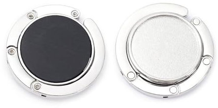 Ganchos de Bolso para Mesa,2 PCS Gancho para Monedero Plegable Colgador de Bolsos con Antideslizante Metal Bolso Gancho Redondo Plegable para Abrigos Bolsos Paraguas