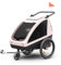 Klarfit GoKiddo Fahrradanhänger 2 Kinder - 2-in-1 Kinderanhänger & Buggy mit Bremsen, Sicherheitsgurten, Verstellbaren Sitzen, 40kg Kapazität, Regen & UV-Schutz, Zusammenklappbar, Rosa