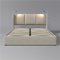 Gepolstertes Doppelbett 160 X 200 cm Mit Stauraum, Kopfteil-leselampe Mit Ladefunktion, Pu-Material Und Holzlattenrahmen, Für Moderne Schlafzimmer