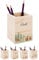 Bärenfreunde® - Personalisierter Stiftehalter Kinder aus Holz - Kreativer und praktischer Schreibtisch-Organizer Kinder mit Namen - Perfektes Einschulung Geschenk und Geburtstag (Waldtiere Wolkenwald)