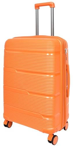Divergent Retail Spinner Wheel Koffer Erweiterbar Hartschale Gepäck Leicht 3-stelliges Zahlenschloss DR690, Orange, Medium | 64x41x26/ 3.5KG, 67L, Hartschalengepäck