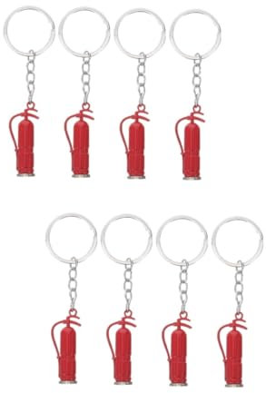 PRETYZOOM 8 Stk Feuerwehrmann- Feuerlöscher-anhänger Feuerwehr Charme Auto Schlüsselanhänger Neuheit Schlüsselanhänger Schlüssel Hängende Stütze Handtaschendekor Rot Zinklegierung
