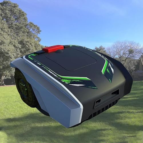 YLANMEI Robotic Lawn Mower - Cuts Up to 1500 sq m, Remote Control grass cutting machine for Garden Lawns Green Belts Orchards garden reclamation, Ultra Quiet Mowing,A